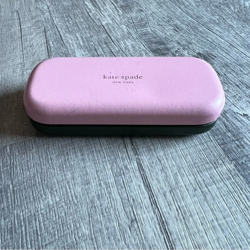 Kate Spade Eye Glass Case Pink Green Gold